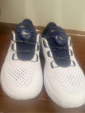 Under Armour Kids White and Navy BOA Sneaker